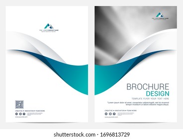 Brochure or flyer layout template, annual report cover design background