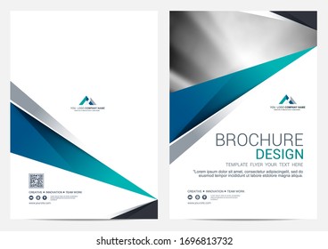 Brochure or flyer layout template, annual report cover design background