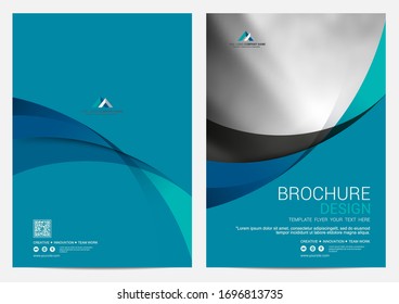 Brochure or flyer layout template, annual report cover design background