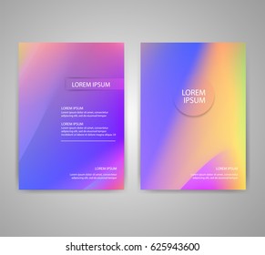 Brochure flyer layouts with abstract colorful background in A4 size. You can use it for poster, magazine cover or card templates
