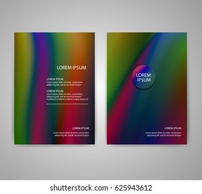 Brochure flyer layouts with abstract colorful background in A4 size. You can use it for poster, magazine cover or card templates
