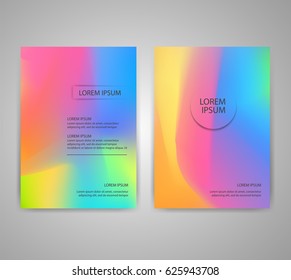 Brochure flyer layouts with abstract colorful background in A4 size. You can use it for poster, magazine cover or card templates