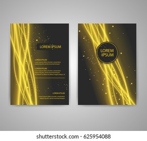 Brochure flyer layouts with abstract colorful background in A4 size. You can use it for poster, magazine cover or card templates