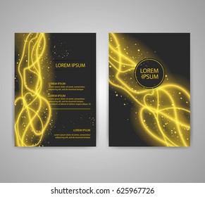 Brochure flyer layouts with abstract colorful background in A4 size. You can use it for poster, magazine cover or card templates