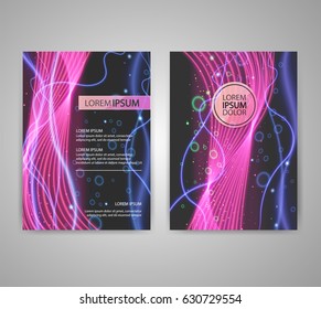 Brochure flyer layouts with abstract colorful background in A4 size. You can use it for poster, magazine cover or card templates