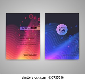 Brochure flyer layouts with abstract colorful background in A4 size. You can use it for poster, magazine cover or card templates