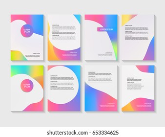 Brochure flyer layouts with abstract colorful background in A4 size. You can use it for poster, magazine cover or card templates