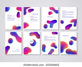 Brochure flyer layouts with abstract colorful background in A4 size. You can use it for poster, magazine cover or card templates