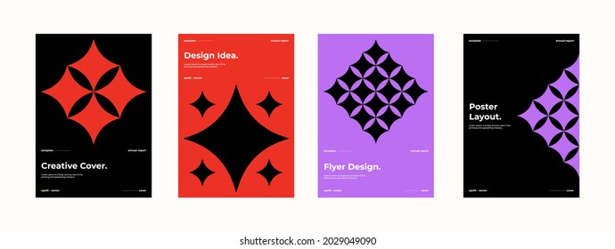 Brochure, flyer, leaflet, booklet, cover design. Company identity. Template collection. Abstract geometric modern pattern. Layout design. Corporate report cover. A4. Vector eps10 