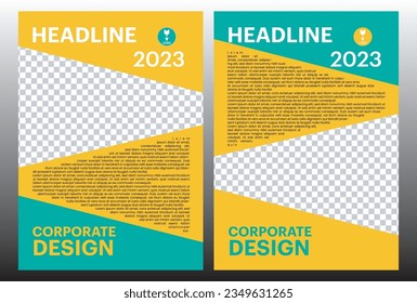 Brochure flyer leaflet corporate design template vector