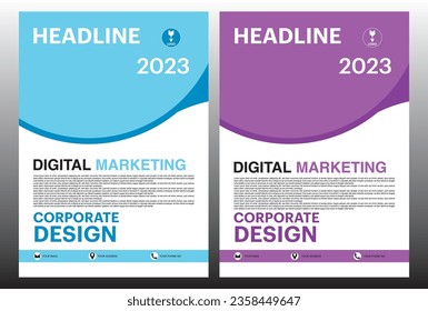 
Brochure flyer leaflet corporate design template vector