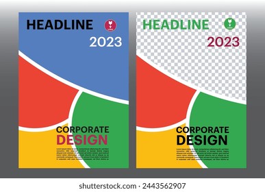 Brochure flyer leaflet corporate design template vector