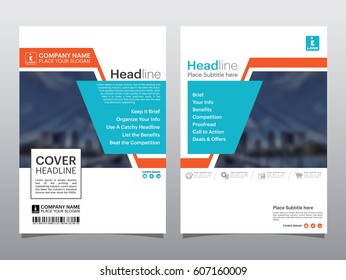 Brochure, flyer, Leaflet, Cover design template vector. abstract flat background, A4 size.