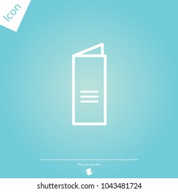 Brochure flyer line icon