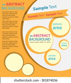 brochure, flyer, magazine cover. orange white template. Card Business Set. Folder Design Template. banner. label. Leaflet Abstract Technology background for computer graphic website internet. text box