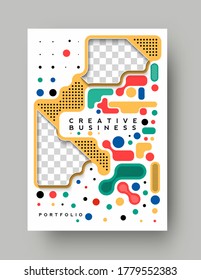 Brochure, flyer, magazine cover page & poster template, vector illustration.