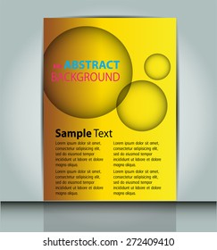 brochure, flyer, magazine cover. yellow Design Template. Card Business Set. Folder. banner. label. Leaflet Abstract Technology background for computer graphic website internet. text box.