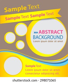 brochure, flyer, magazine cover. yellow brown template. Card Business Set. Folder Design Template. banner.label. Leaflet Abstract Technology background for computer graphic website internet. text box.