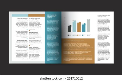 Brochure, flyer, newsletter, annual report layout template. Business background concept. 