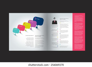 Brochure, flyer, newsletter, annual report layout template. Business background concept. 