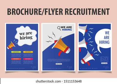 Brochure Or Flyer For Recruitment. Job Vacancy Advertisement Concept