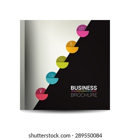 Brochure, flyer, report layout template. Infographic.