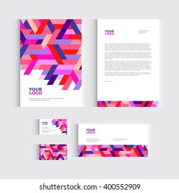 Brochure, flyer or report for vector business template. Stationery template design. Vector illustration
