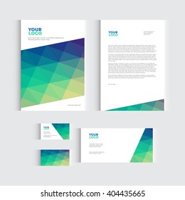 Brochure, flyer or report for vector business template. Stationery template design. Vector illustration