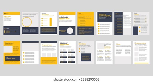 brochure, flyer set, company profile, modern blog posts, slide vector, simple banner, WEBINAR, For app, Social media, digital display style, A4, presentation template