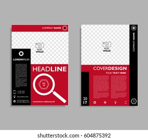 Brochure flyer template A4 size design, book cover layout design. abstract red and black presentation templates.