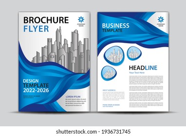 Brochure Flyer template, Business cover background, brochure layout, cover design, annual report cover, modern creative design, Advertisement, Magazine ads, Blue abstract background, vector Eps10