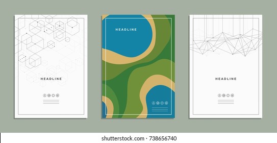 Brochure, flyer, template for corporate identity.