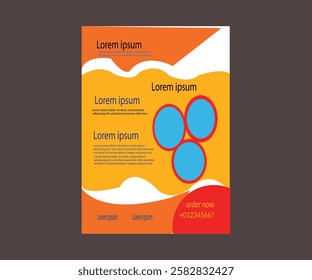  brochure flyer template, cover design, business advertisement, magazine ads, catalog vector layout in A4 size
