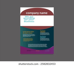  brochure flyer template, cover design, business advertisement, magazine ads, catalog vector layout in A4 size