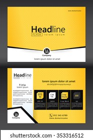 Brochure Flyer template design. Geometric pattern. Vector illustration of geometry graphic design.