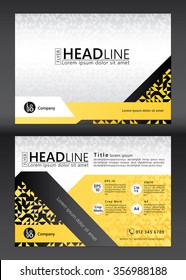 Brochure Flyer template design. Geometric pattern. Vector illustration of geometry graphic design.