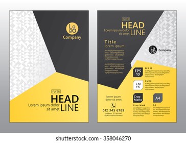 Brochure Flyer template design. Geometric pattern. Vector illustration of geometry graphic design.