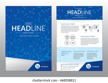 Brochure Flyer template design. Geometric pattern. Vector illustration of geometry graphic design.