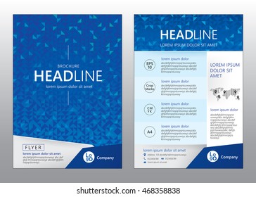 Brochure Flyer template design. Geometric pattern. Vector illustration of geometry graphic design.
