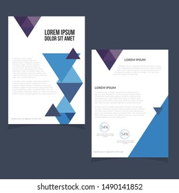
Brochure Flyer Template Triangle Abstract Vector