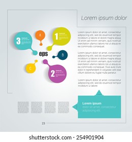 Brochure, flyer, text page template.