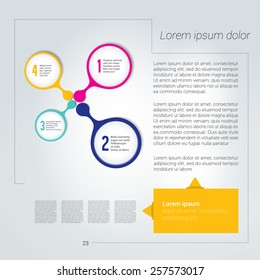 Brochure, flyer, text page template.