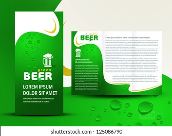 brochure folder card beer bar element design / rgb, no transparent