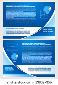 brochure folder info diagram design vector blue