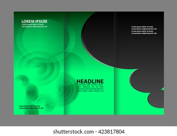 brochure folder leaflet background, block for images
