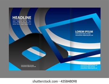 brochure folder leaflet background, block for images
