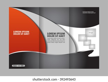 Brochure folder leaflet wave abstract element
