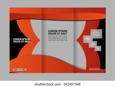 Brochure folder leaflet wave abstract element
