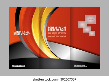 Brochure folder leaflet wave abstract element
