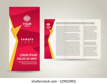 brochure folder red design